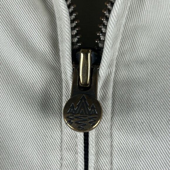Vintage Rainforest Harrington Jacket Men's Sz L Beige Khaki Twill Zip Up READ! - Picture 5 of 14